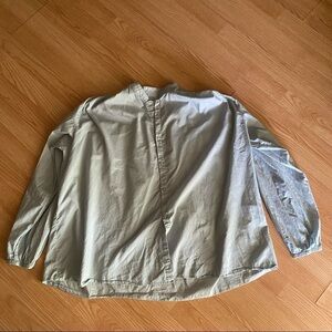 Textiles Elizabeth & James Light Blue Oversized Boxy Button Down Large